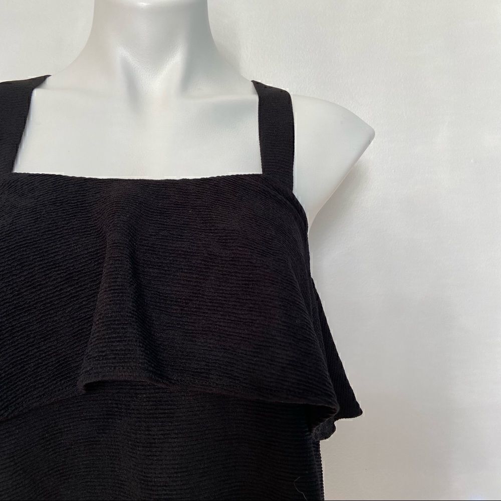 Texture & Thread Tiered Tank Top Black - Picture 4 of 10